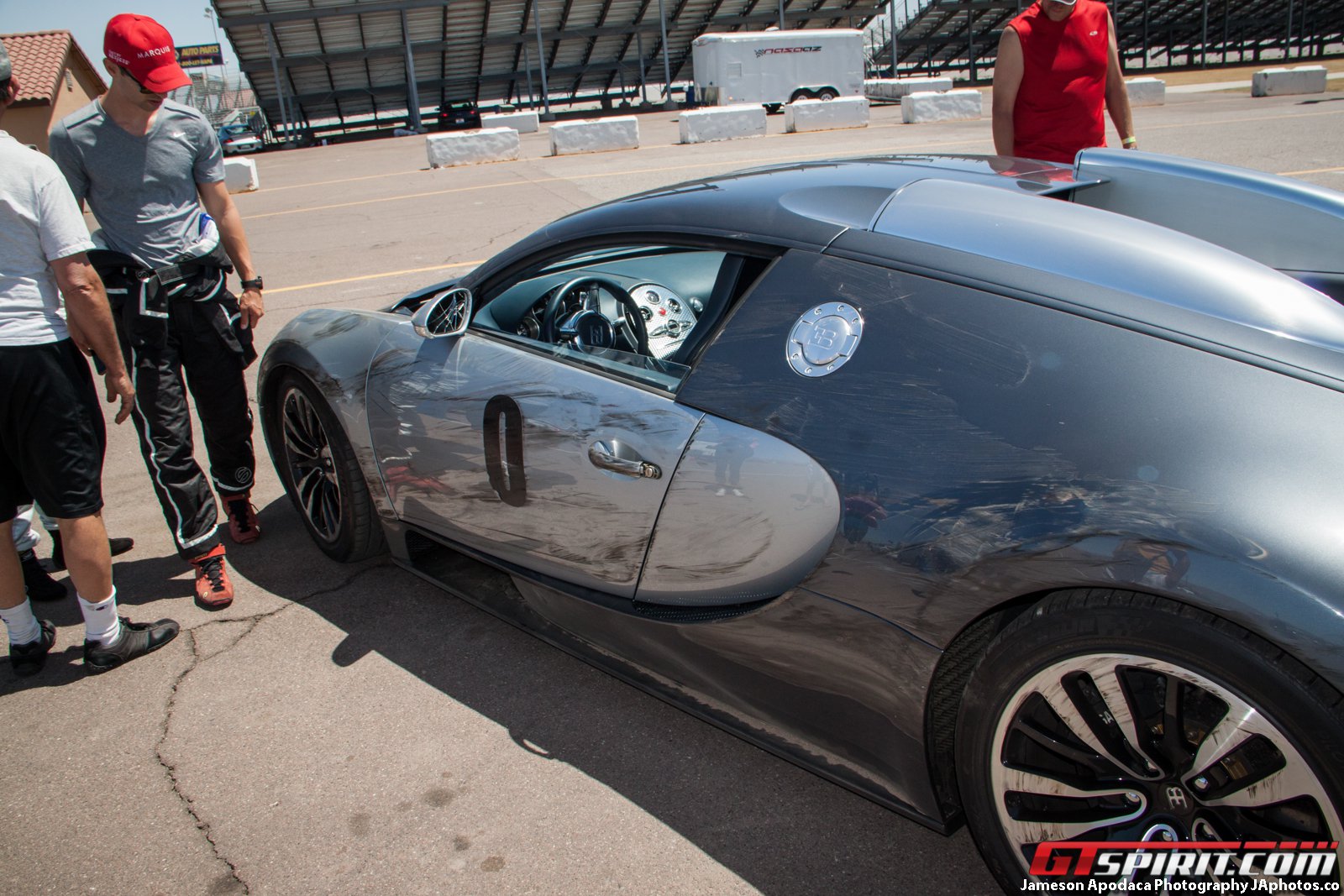 Car Crash: Bugatti Veyron Fender Bender on the Race Track
