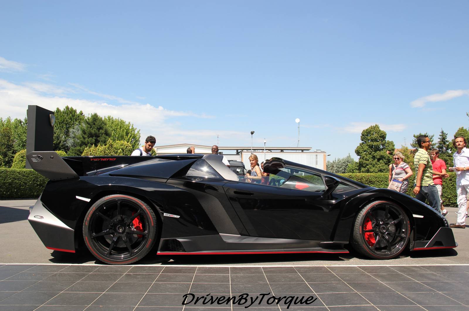 Black Lamborghini Veneno Roadster at Lamborghini Factory ...