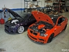 Autocouture Techno Violet and Fire Orange Lime Rock BMW M3s