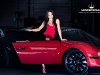 Cars & Girls Bugatti Veyron Flanked by Model