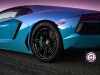 Blue Lamborghini Aventador Roadster HRE Wheels