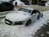 Russian Audi R8 and Maserati Quattroporte Abandoned in the Snow
