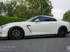 White Nissan GT-R on Black 22 Inch DPE Wheels