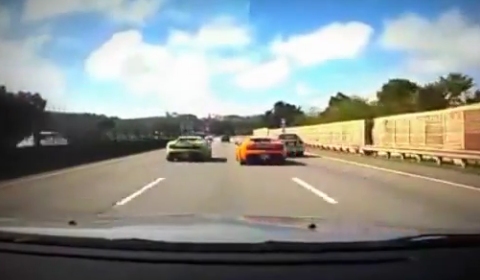 Car Crash Lamborghini Gallardo Crash on Asian Highway
