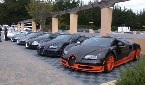Video 22 Bugatti Veyrons in One Video Clip