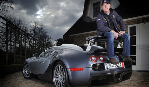 Jan Stuivenberg Sits on Bugatti Veyron Spoiler...