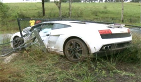 Crashed Lamborghini Gallardo