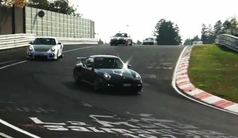 Video Porsche invasion at the Nürburgring Nordschleife