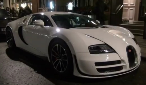 Video White Bugatti Veyron Super Sport Returns to London