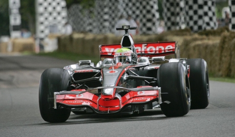 Button and Hamilton in Action at Festival of Speed 2012
