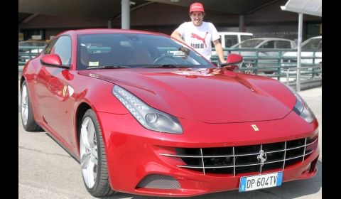 Fernando Alonso Receives His Own Ferrari FF