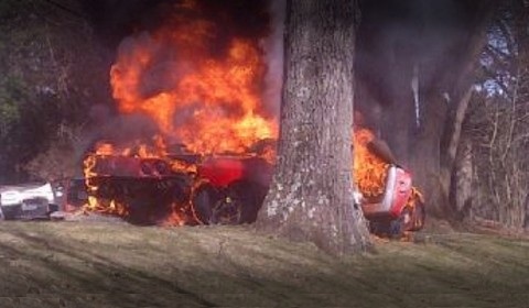 Ferrari 360 Burning Down