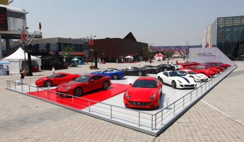 Ferrari Myth Exhibition Opened at Italian Center at Shanghai Expo Park