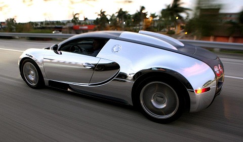 Flo Rida Chrome Wrapped Bugatti Veyron