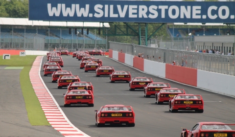 Largest Ferrari F40 Display at Silverstone Classic 2012