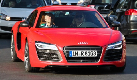 Ferdinand Piech and Wife Driving New 2013 Audi R8 V10 Plus