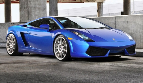 Blue Lamborghini Gallardo on HRE P43SC Wheels