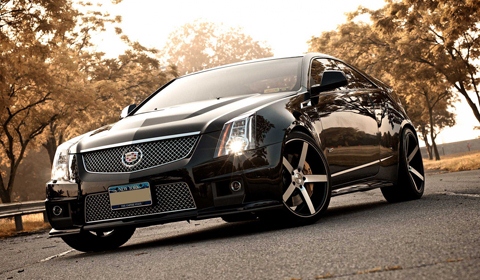 2012 Cadillac CTS-V Coupe on Vossen Wheels