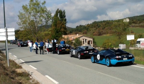 Eight Bugatti Veyron's Stopped in South of France