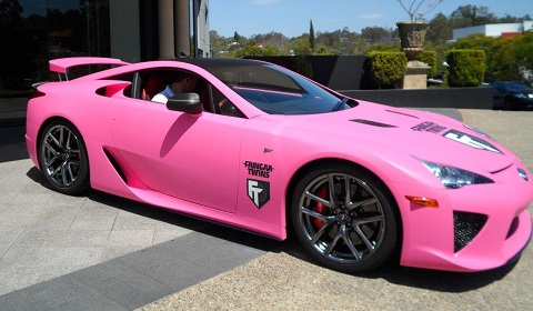 Lexus LFA Wrapped Pink for Charity