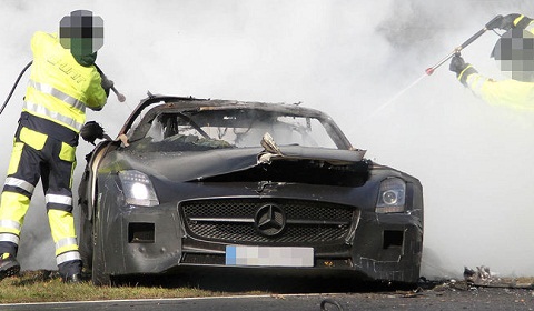 Mercedes-Benz SLS AMG Black Series Mule Crashes at the Nurburgring