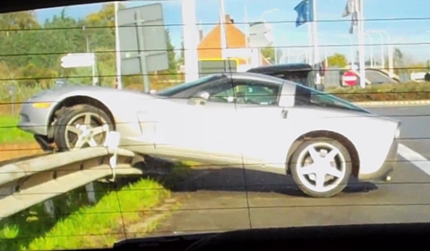 Car Crash Chevrolet Corvette C6 in Belgium