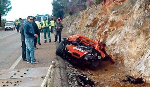 Ferrari 458 Spider Wrecked in Mallorca