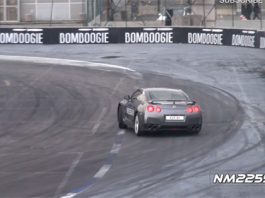2013 Nissan GT-R Powersliding and Accelerating