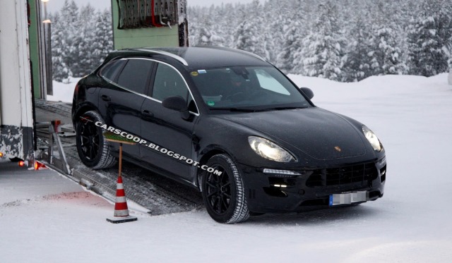 Upcoming Porsche Macan Spotted in Sweden Getting off a Truck