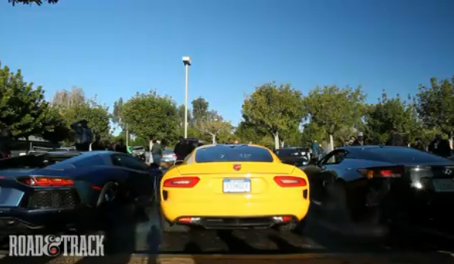 Video: Lamborghini Aventador, SRT Viper GTS, Lexus LFA Rev-off