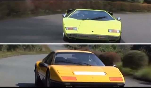 Video: Classic Contest Between Countach LP400 and Ferrari 512 BB