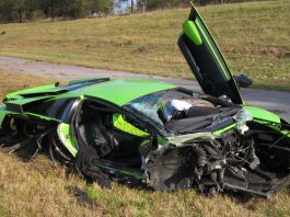 Lamborghini Murcielago LP640 Crash