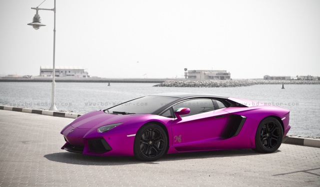 Nassar Al Thani Matte Purple Lamborghini Aventador LP700-4