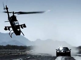 U.S. military Bell AH-1 Cobra Copter Crashes after Racing a Corvette ZR1