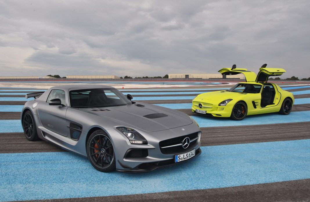 Mercedes-Benz SLS E-Cell and SLS AMG Black Series at Paul Ricard Circuit
