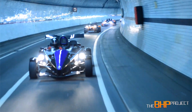 Video: London Trip in a BAC Mono, XBow, Atom and R300