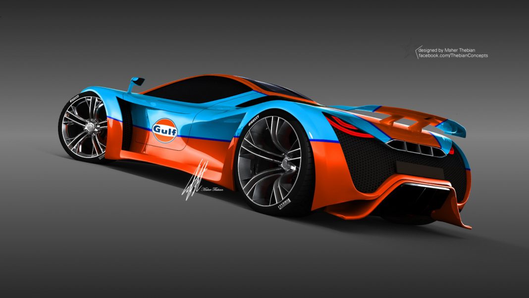 Render Pagani Thawra in Gulf Theme by Thebian Concepts