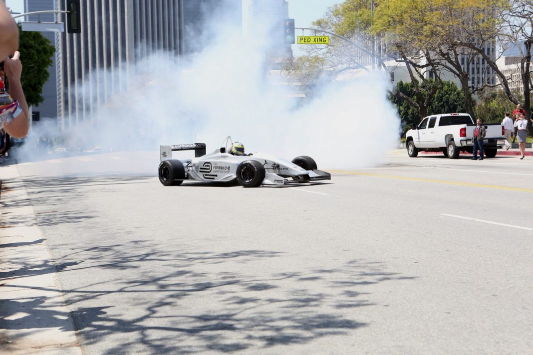 FIA Formula E Race Car in action