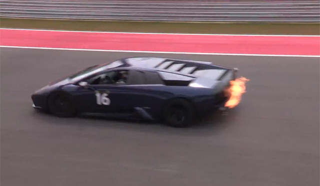 Video: Twin-Turbo Lamborghini Murcielago Shooting Flames in Texas