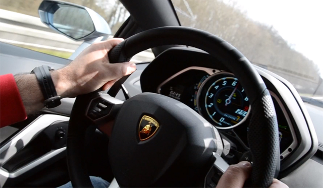 Video: 300km/h in a Lamborghini Aventador on the Autobahn
