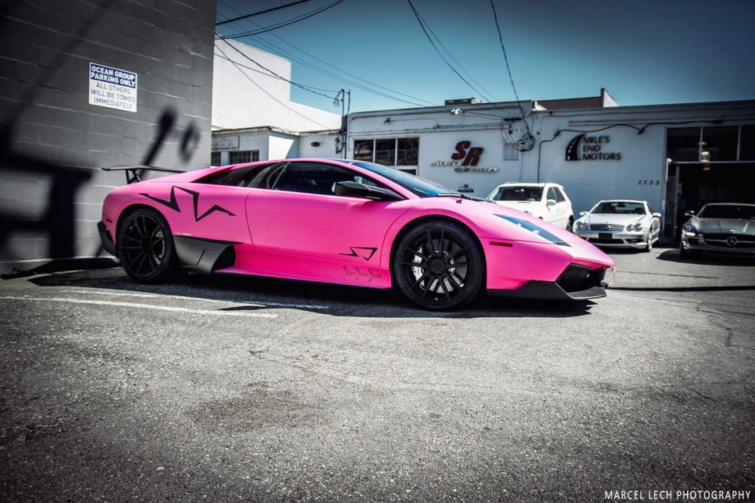 Pink Lamborghini Murcielago SV