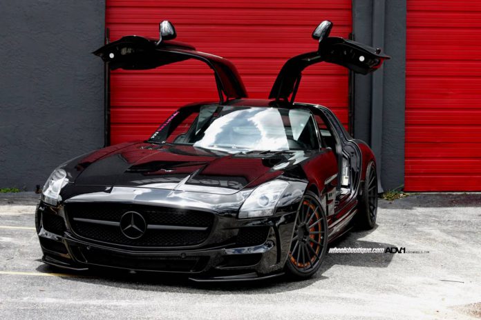 Black Mercedes-Benz SLS AMG by Wheels Boutique