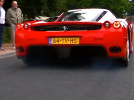 Video: Ferrari Enzo Does Epic Burnout