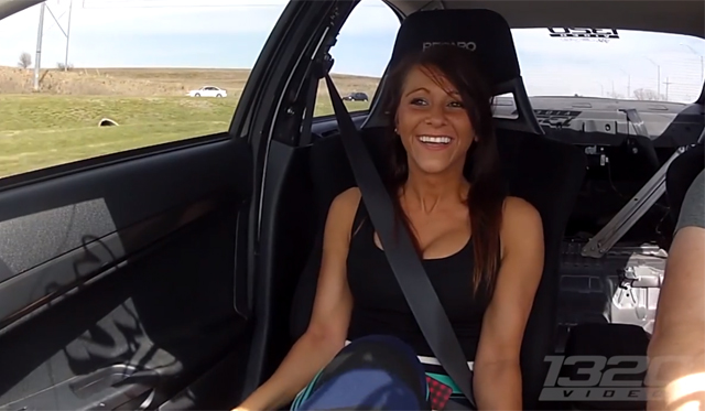 Video: Another Attractive Girl Rides in 900hp Mitsubishi Evolution