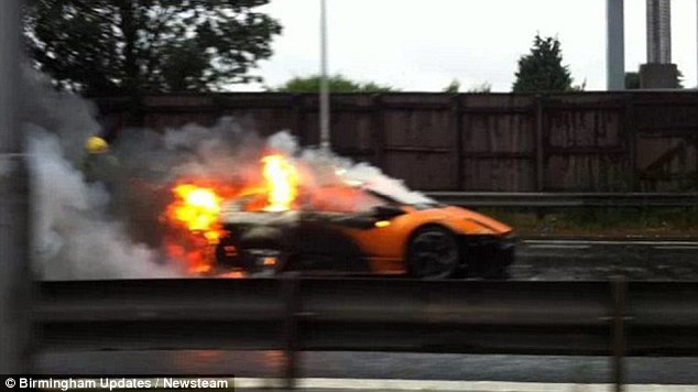 English Lamborghini Murcielago Goes up in Flames