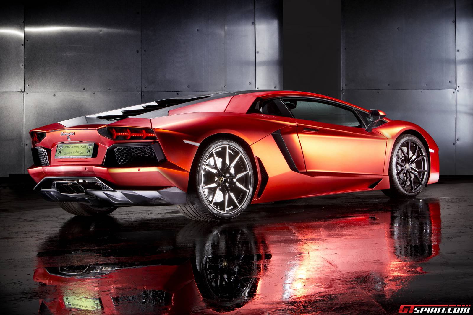 Orange/Red Chrome Lamborghini Aventador by Print Tech ...