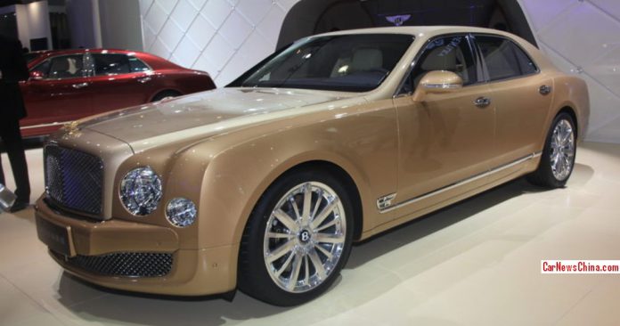 Guangzhou 2013: Bentley Mulsanne Four Seasons Edition Golden Pine Debuts