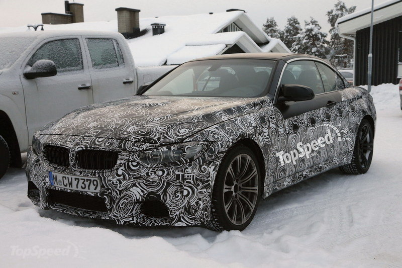 Upcoming BMW M4 Convertible Tests in the Snow