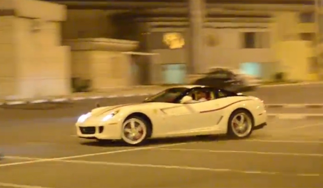 Ferrari 599 GTB Does Donuts Around Other Supercars!
