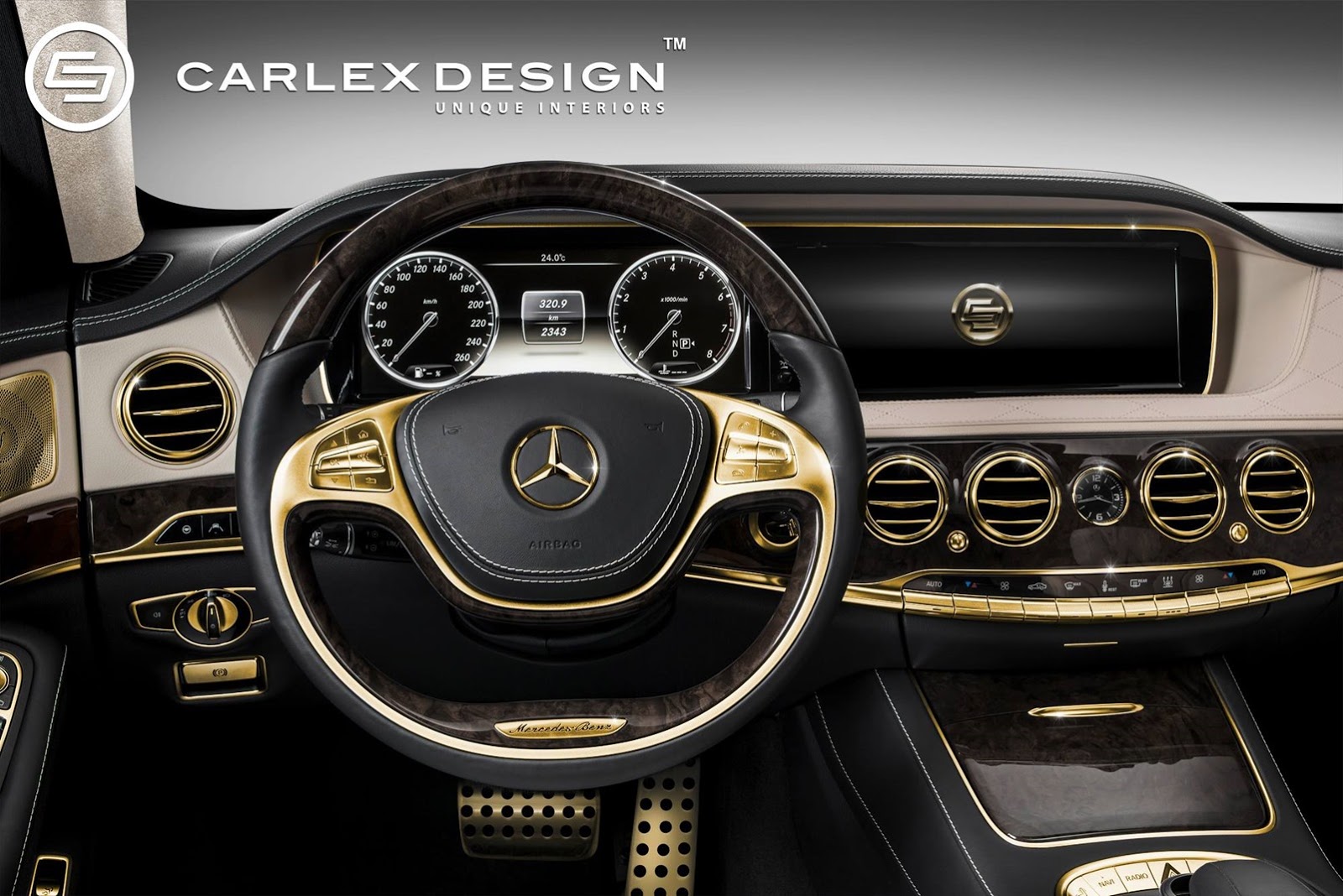 Carlex Design Previews Its Gold Plated Mercedes Benz S63 Amg